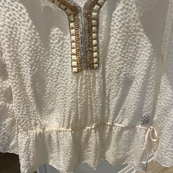 Hale Bob Silk/Rayon blend beaded top - Picture 6 of 13